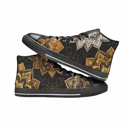 WOMEN'S Mandala High Top Canvas Wallpaper Art Shoes