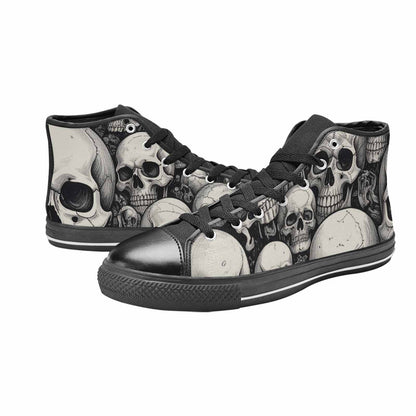 WOMEN'S Skulls - Classic High Top Canvas Surreal Custom Shoes