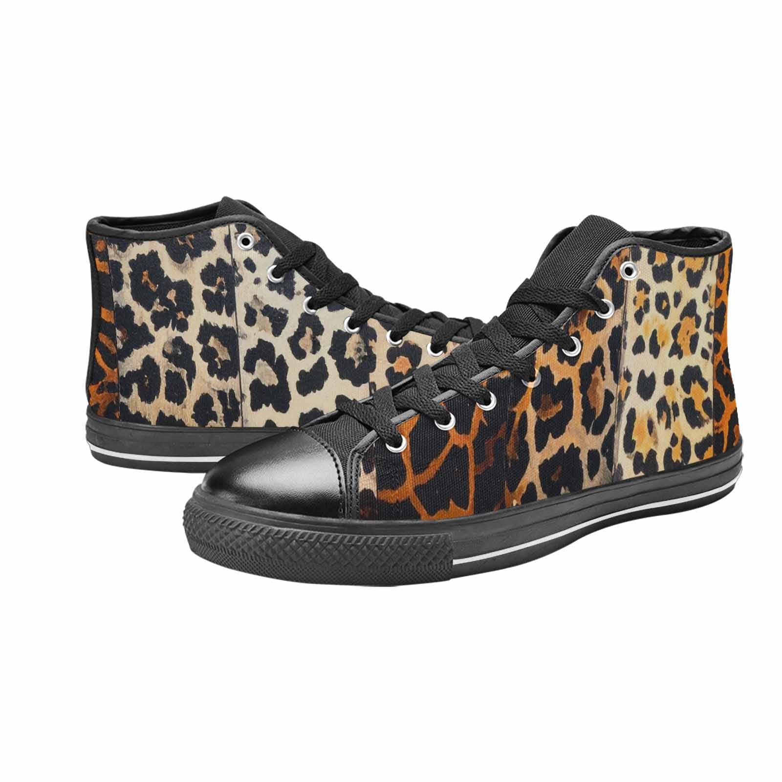 WOMEN'S Animal Print High Top Canvas Aesthetic Custom Sneakers