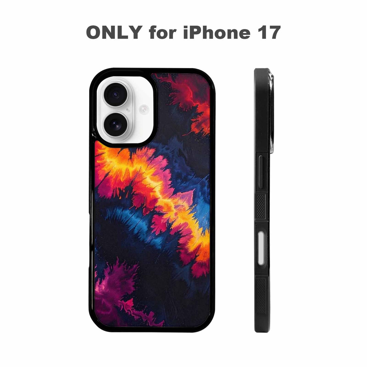 iPhone 17 Case — Tie Dye Dark Art Tie Dye, Unique Phone Case Design