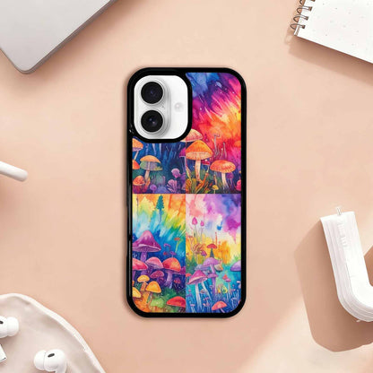 iPhone 17 Case — Mushrooms Tie Dyemushrooms Pat Tie Dye, Custom Print Case Cover