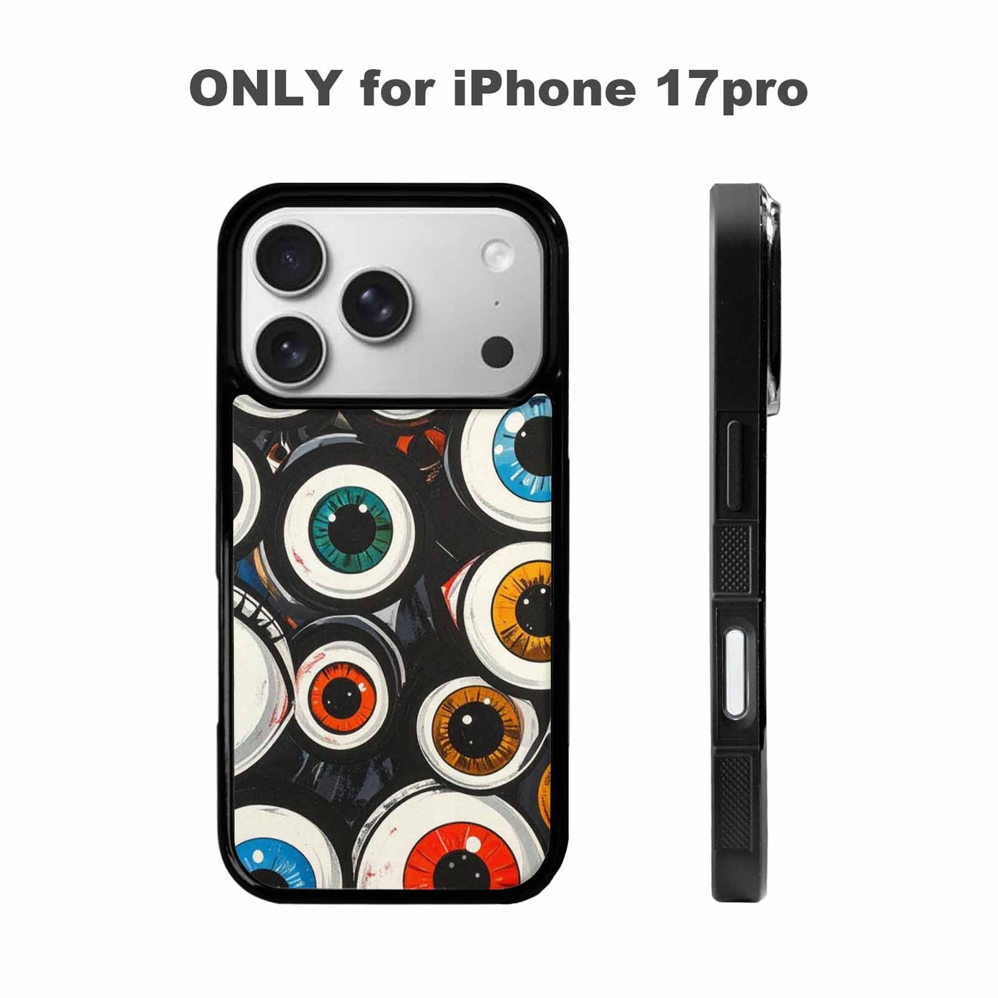 iPhone 17 Pro Case — Googly Cartoon Eyeballs Cartoon Cute, Custom Designed Case Cover