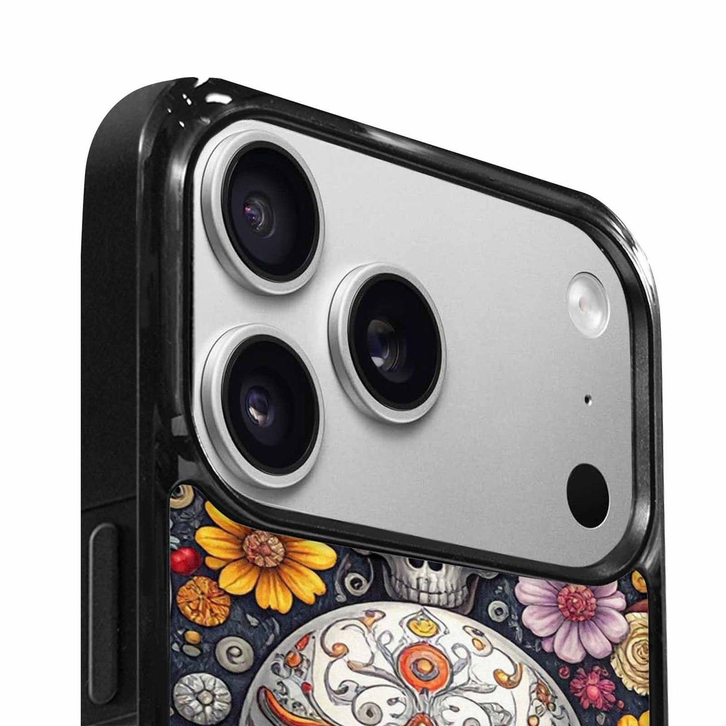 iPhone 17 Pro Max Case — Greyscale Black And White Gothic Skulls, Customized Protective Case