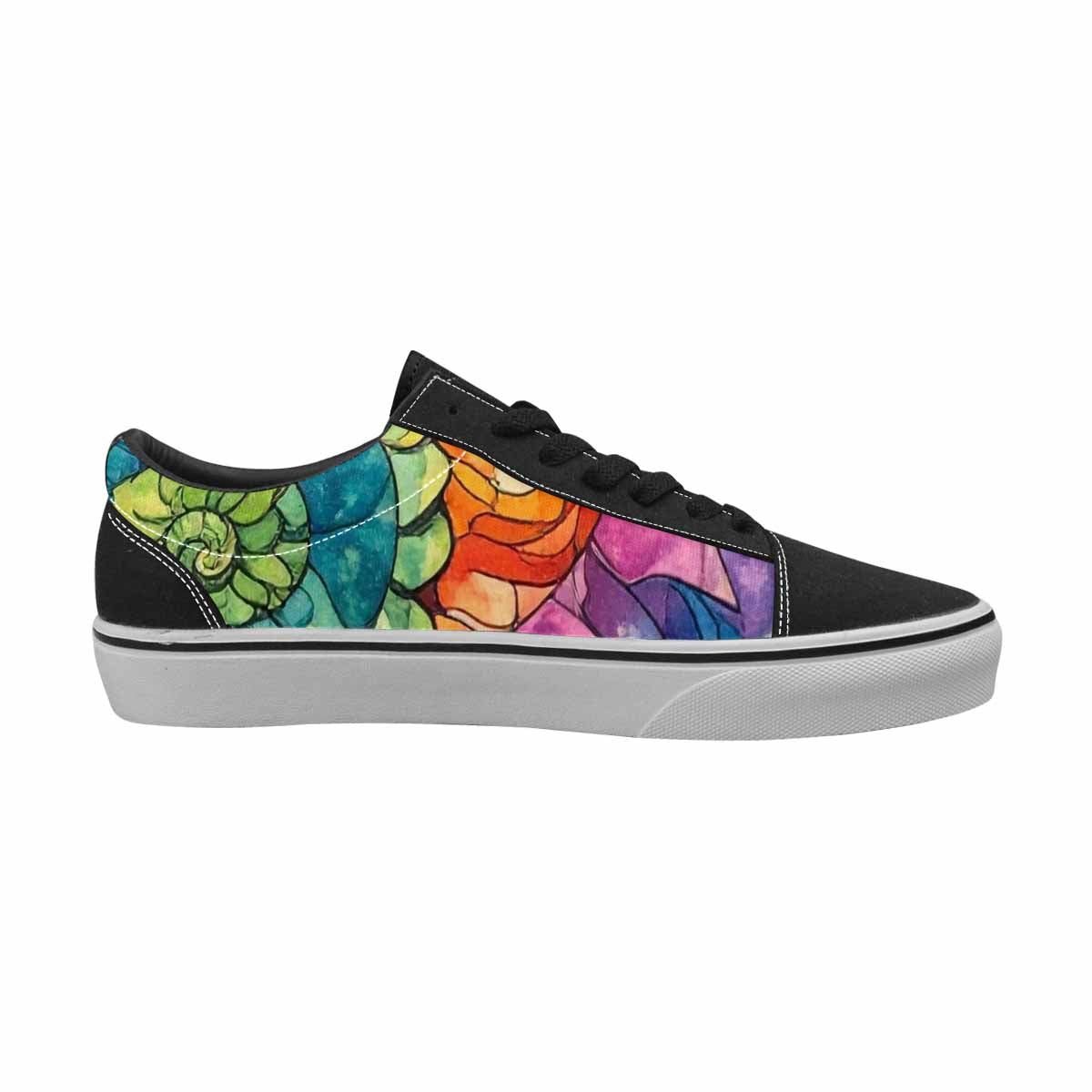WOMEN'S Tie Lace-Up Canvas Kaleidoscope Custom Sneakers