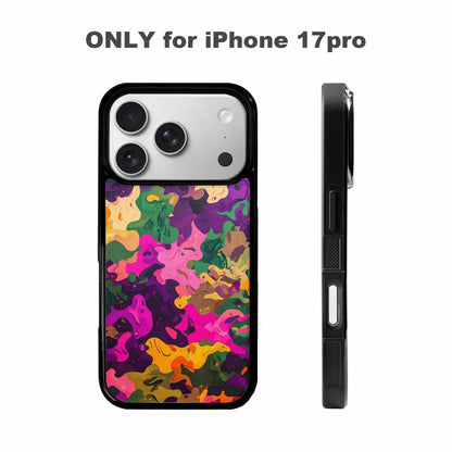 iPhone 17 Pro Case — Small Military Camouflage Blotch Pattern Camo, Unique Phone Case Design