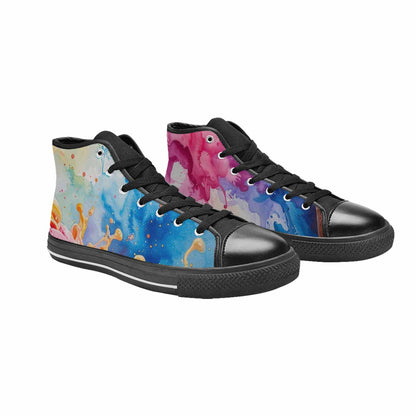 WOMEN'S Melting Icecream Collage High Top Canvas Dreamcore Custom Sneakers