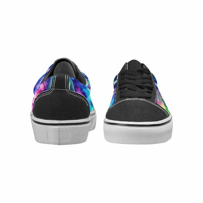 MEN'S Tie Dye Skulls Print Canvas Lace-Up Dark Academia Custom Sneakers