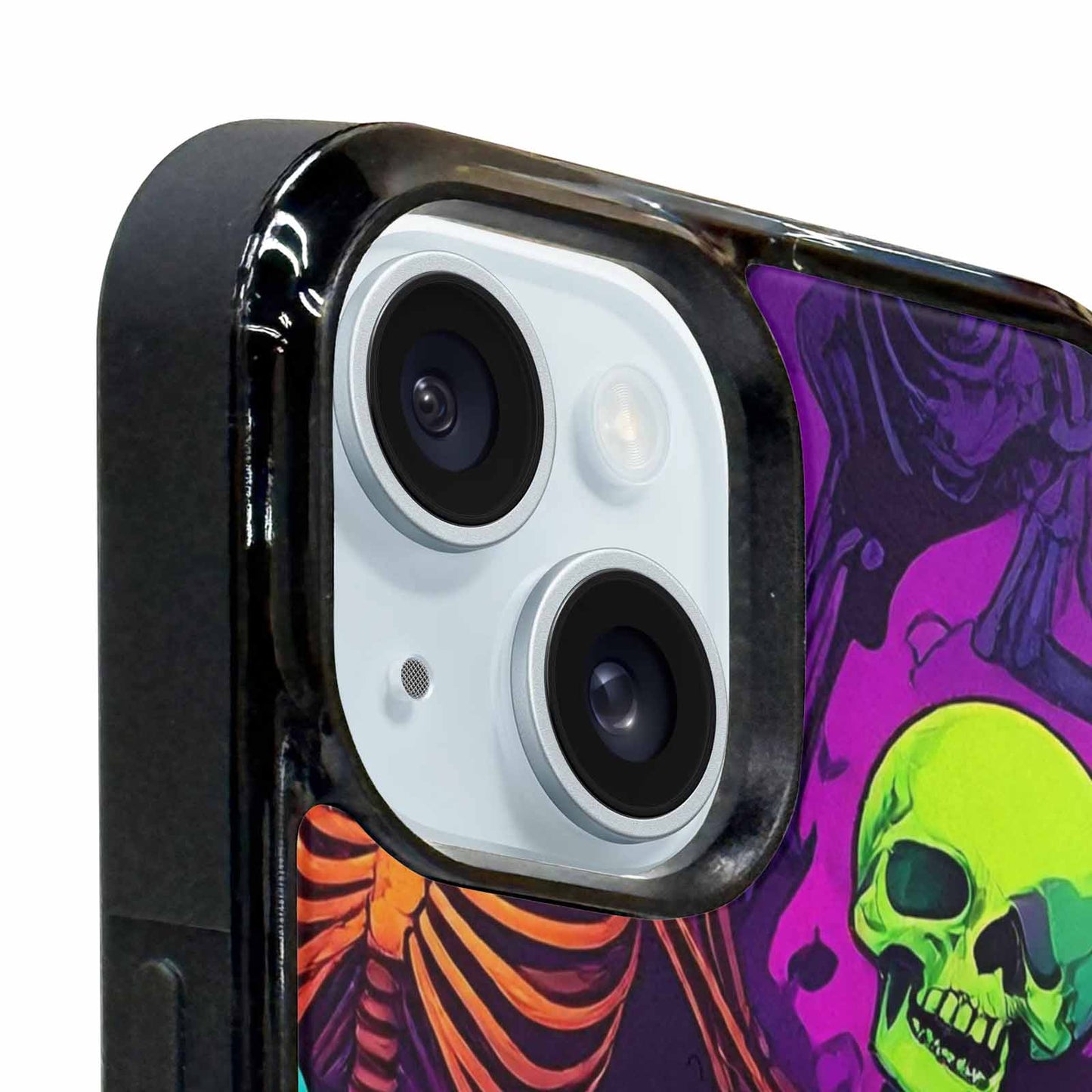 iPhone 15 Case — Glowing Skeleton Pattern Hundreds Of Small, Custom Printed Phone Case