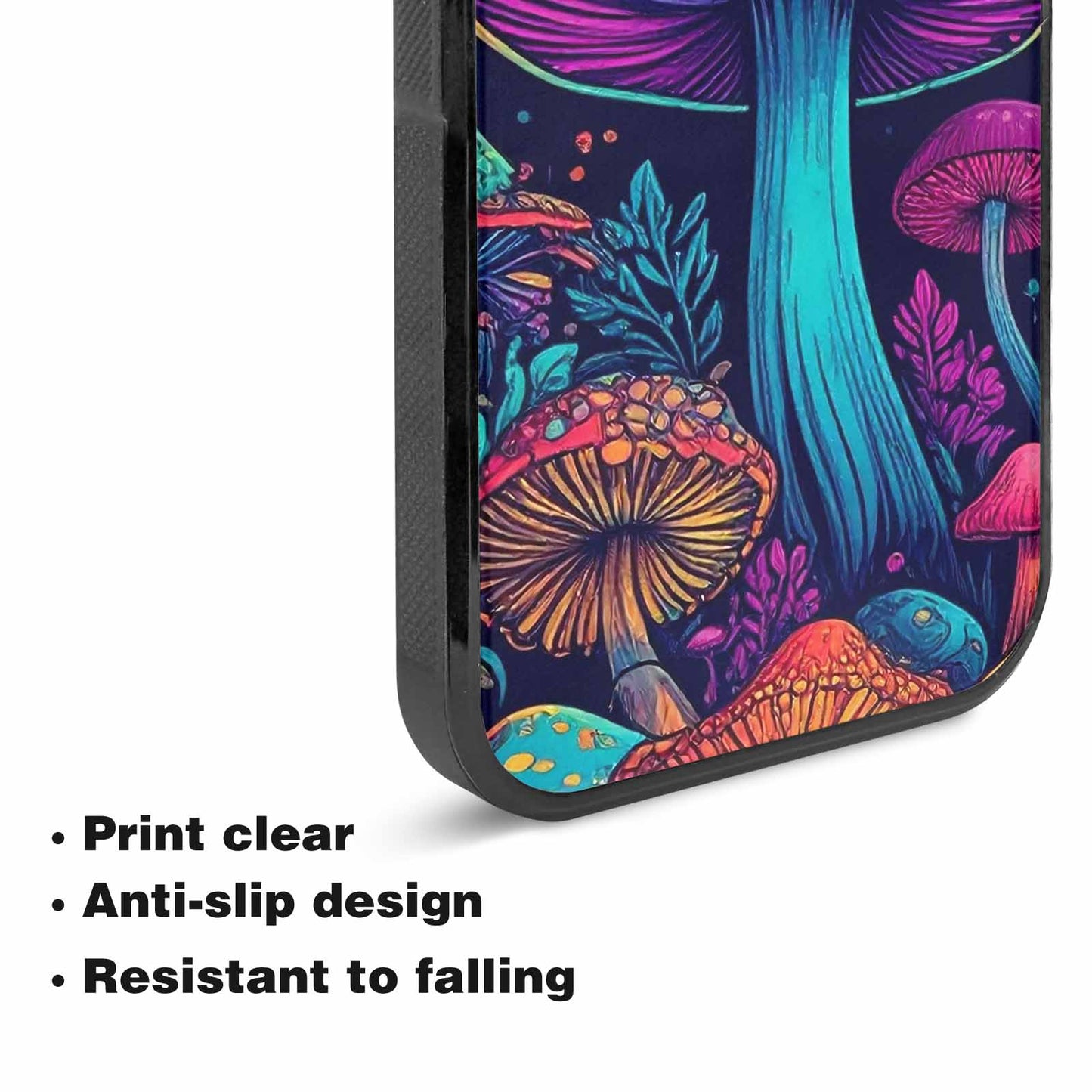 iPhone 15 Plus Case — Psychedelic Mushroom Custom Personalized Phone Cover, Unique Phone Case Design