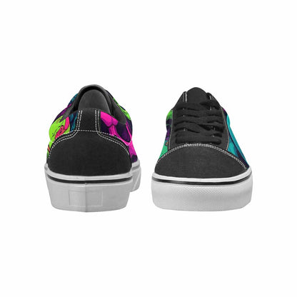 MEN'S Skulls - Neon Canvas Lace-Up Neon Fantasy Sneakers