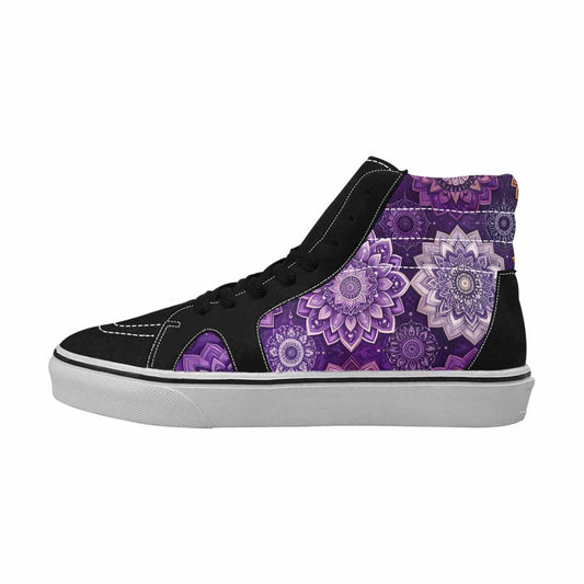 MEN'S Mandala High Top Canvas Vibrant Chaos Custom Sneakers