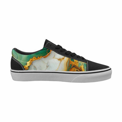WOMEN'S Marble Gold Canvas Lace-Up Surreal Shoes