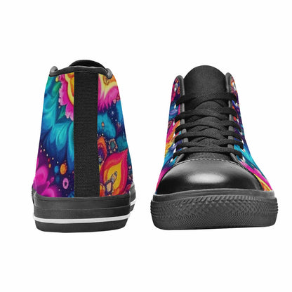 WOMEN'S Tie Dye Mandala High Top Canvas Cottagecore Shoes