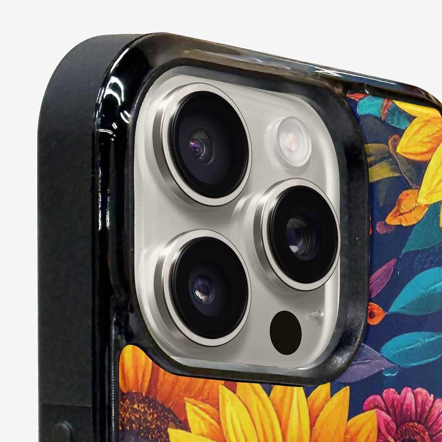 iPhone 16 Pro Case — Sunflower Skulls Print Custom, Custom Phone Case