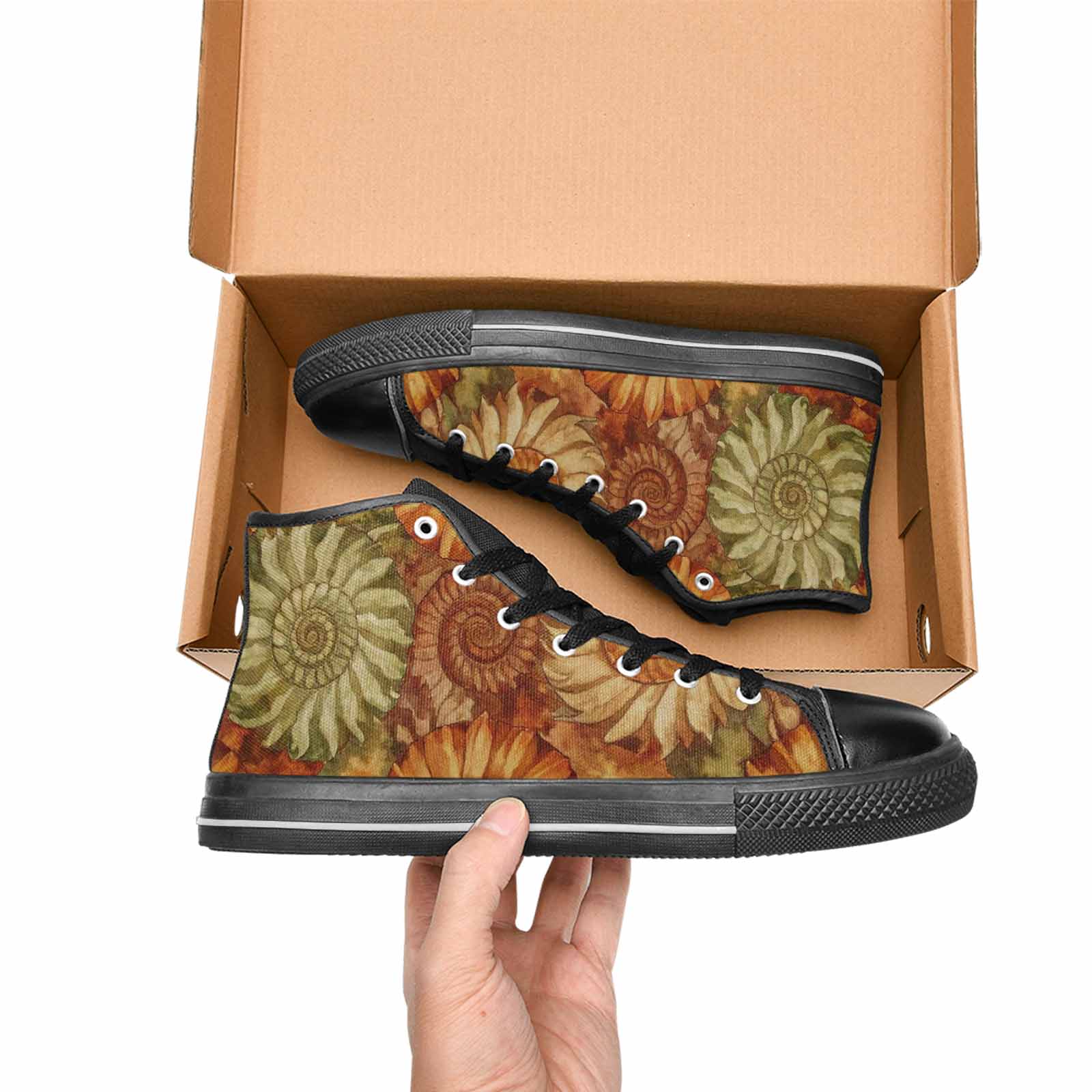 WOMEN'S Tie Dye - High Top Canvas Grunge Custom Sneakers