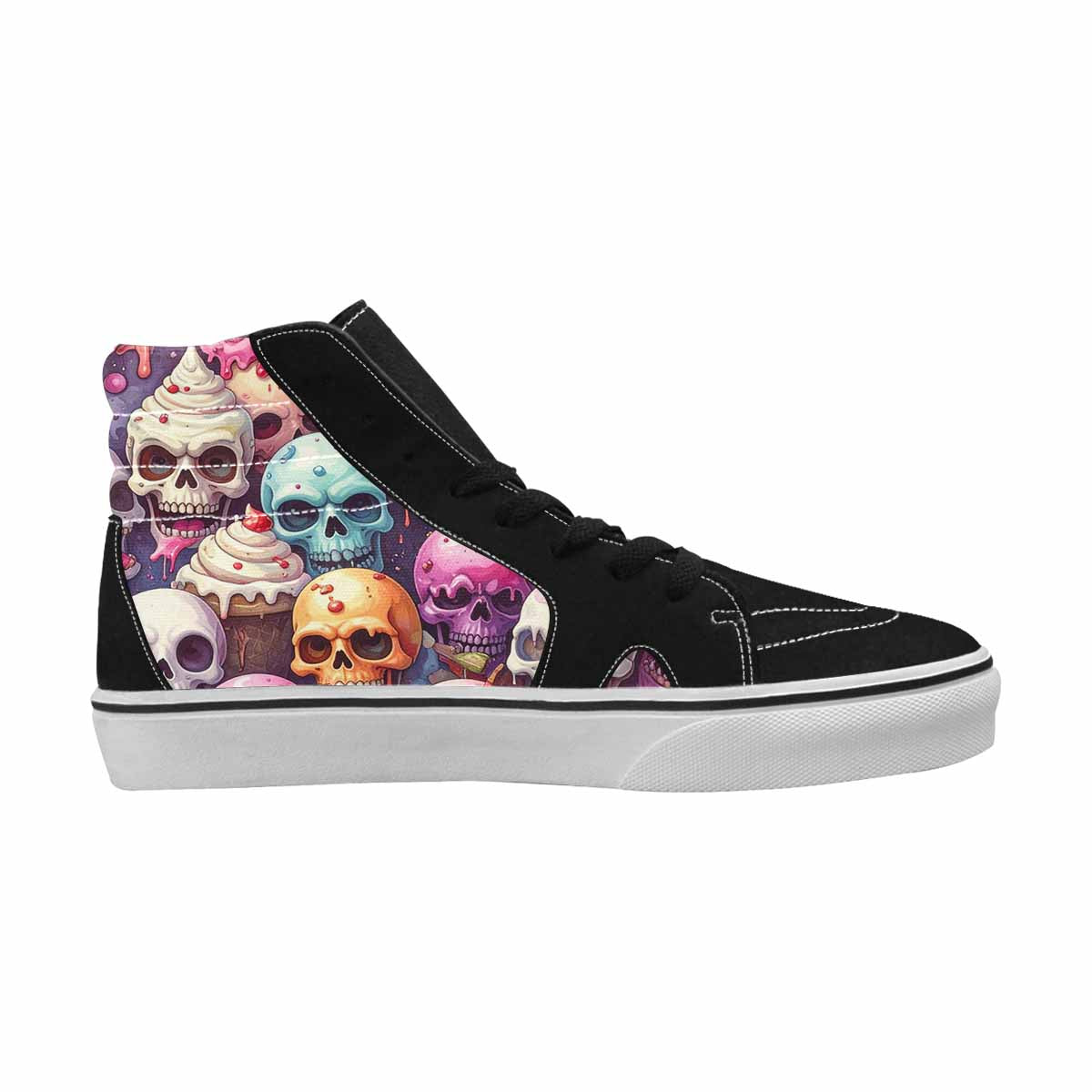 MEN'S Ice Cream Monsters  High Top Canvas Grunge Custom Shoes