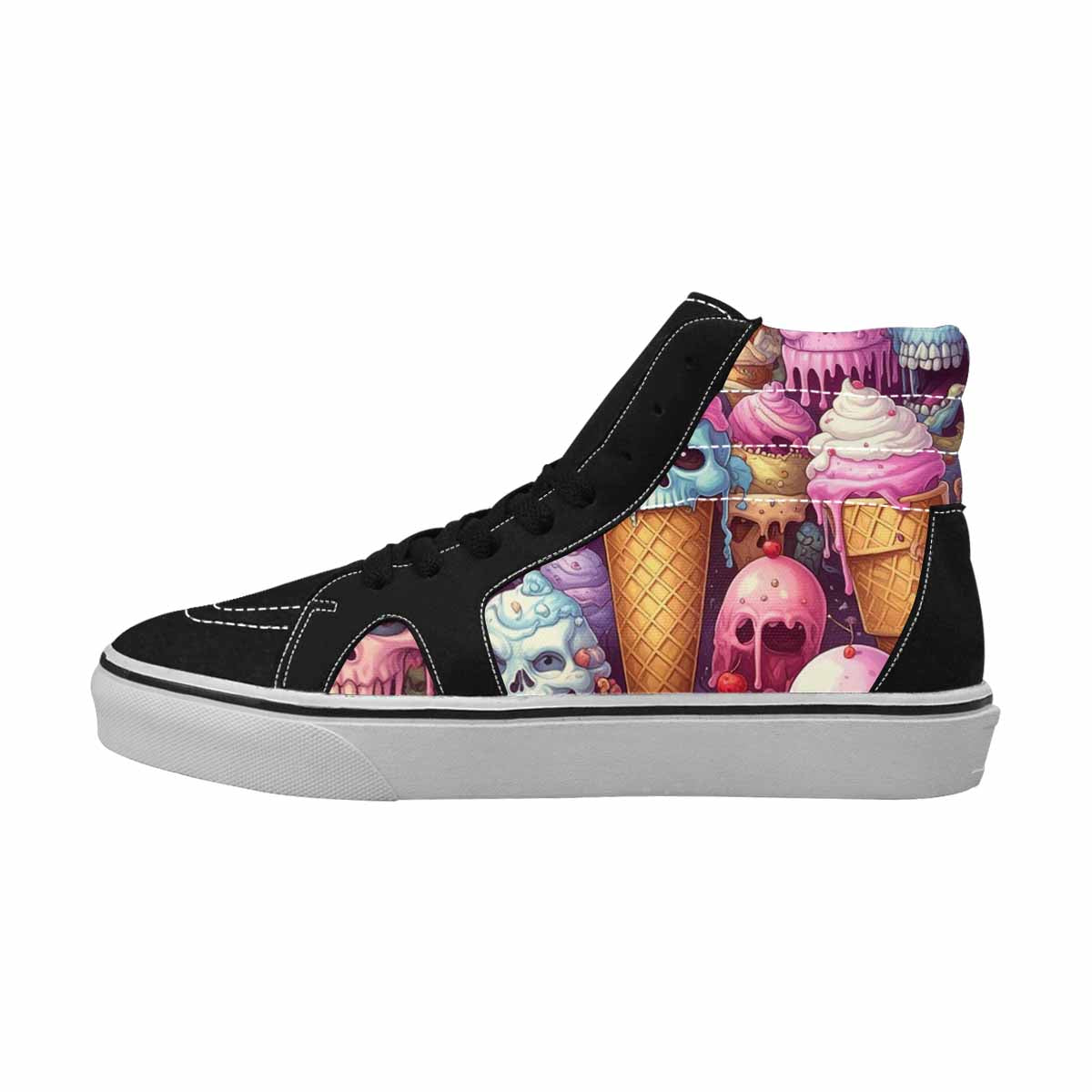MEN'S Ice Cream Monsters  High Top Canvas Y2K Custom Shoes