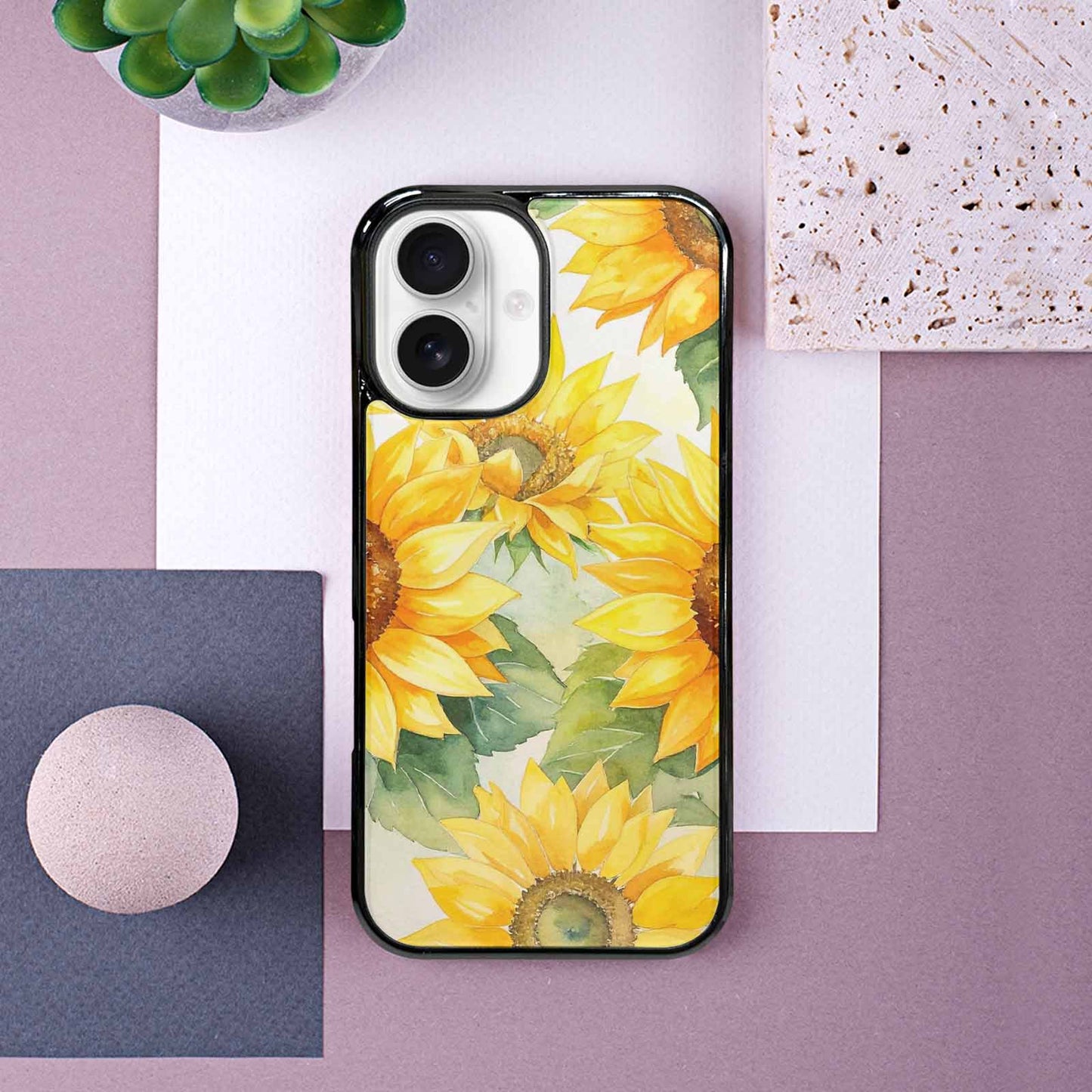 iPhone 16 Case — Sunflowers Watercolor, Original Design Phone Case