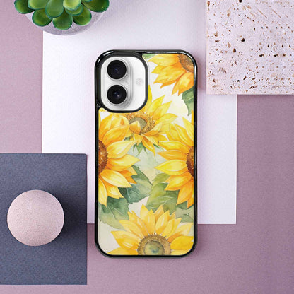 iPhone 16 Case — Sunflowers Watercolor, Original Design Phone Case