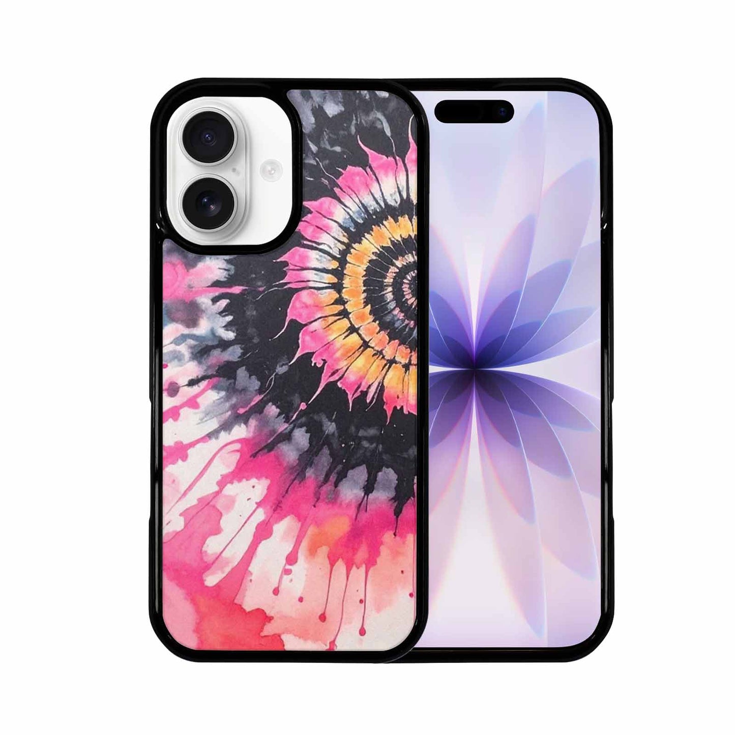 iPhone 17 Case — Tie Dye Swirls Black Tie Dye, Unique Phone Case Design