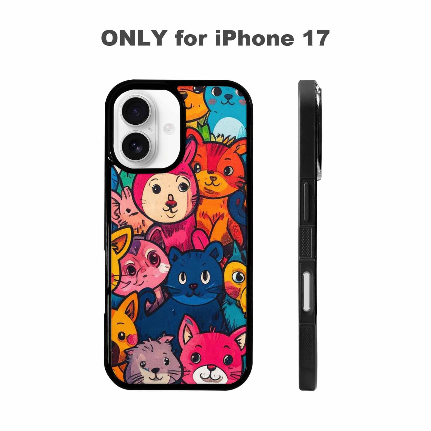 iPhone 17 Case — Seamless Tileable Pattern Of Cartoon Cute, Custom Made Phone Cover
