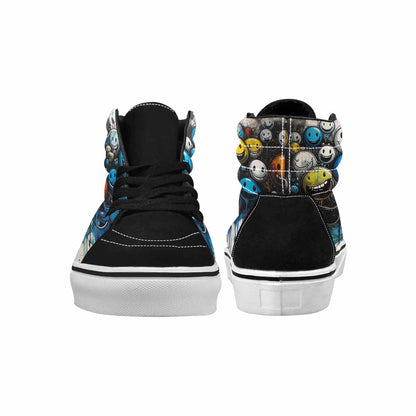 MEN'S Melting Moon Smiley High Top Canvas Vivid Sneakers