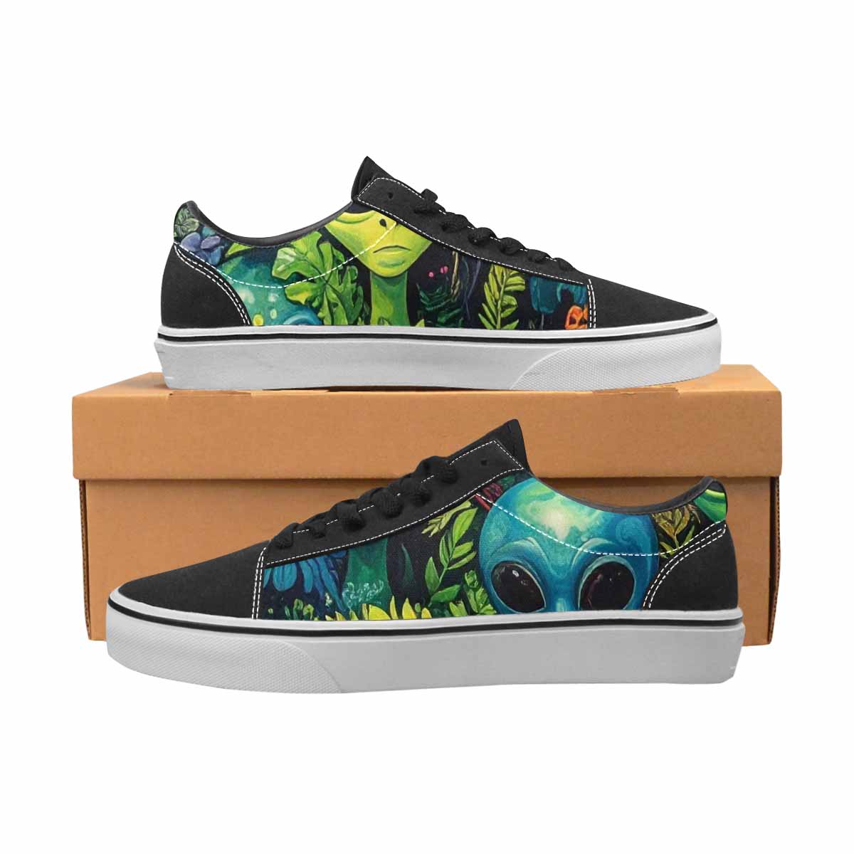 WOMEN'S Aliens Lace-Up Canvas Cottagecore Sneakers