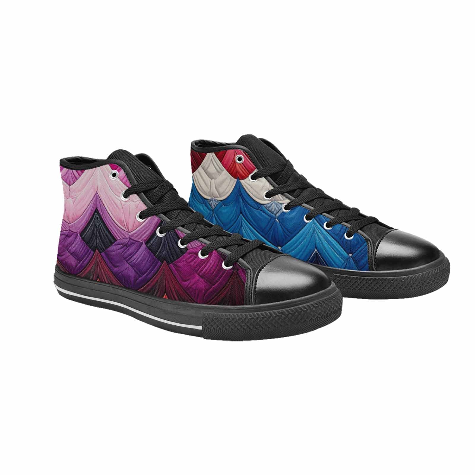 MEN'S Genderfluid Flag Color High Top Canvas Dreamcore Shoes