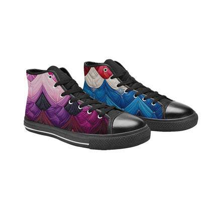 MEN'S Genderfluid Flag Color High Top Canvas Dreamcore Shoes