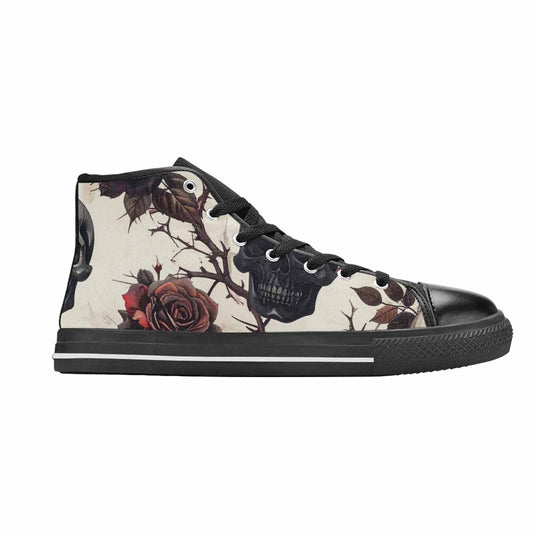MEN'S Skulls - Roses High Top Canvas Neon Fantasy Sneakers