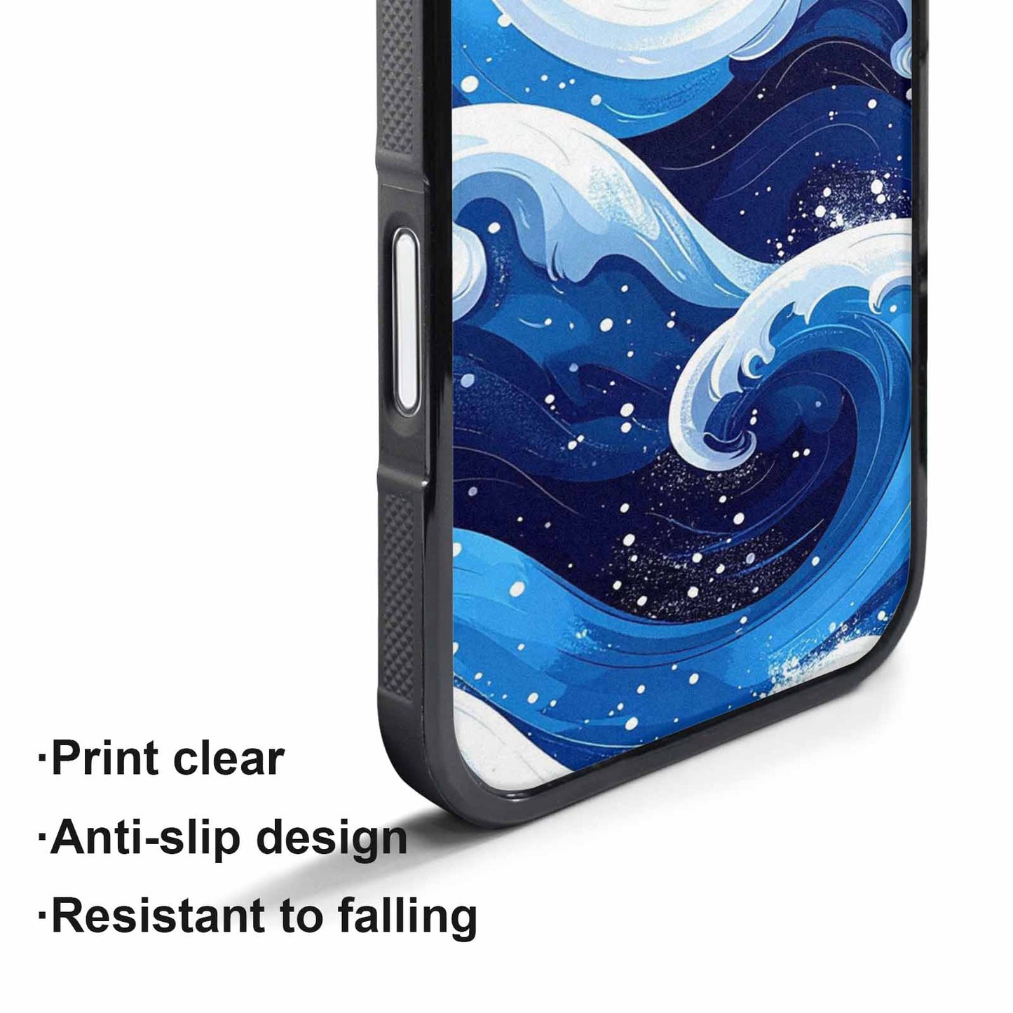 iPhone 17 Pro Max Case — Glossy Winter Wave Cartoon Cute, Custom Print Case Cover
