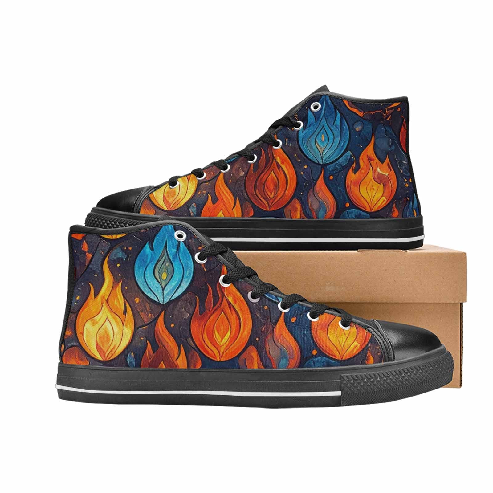 MEN'S Fire Flame High Top Canvas Dreamcore Shoes