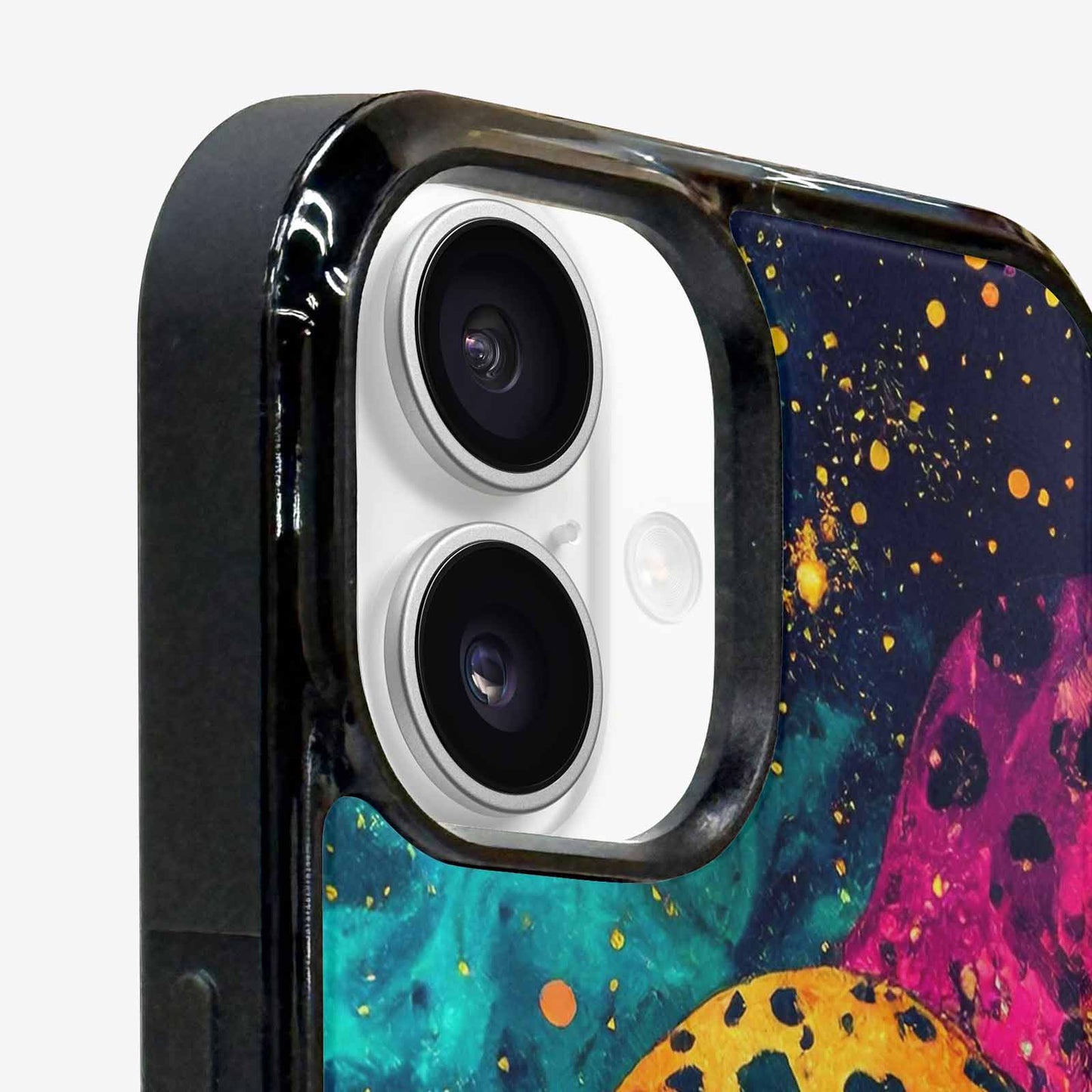 iPhone 16 Case — Leopard Print Galaxy, Original Design Phone Case