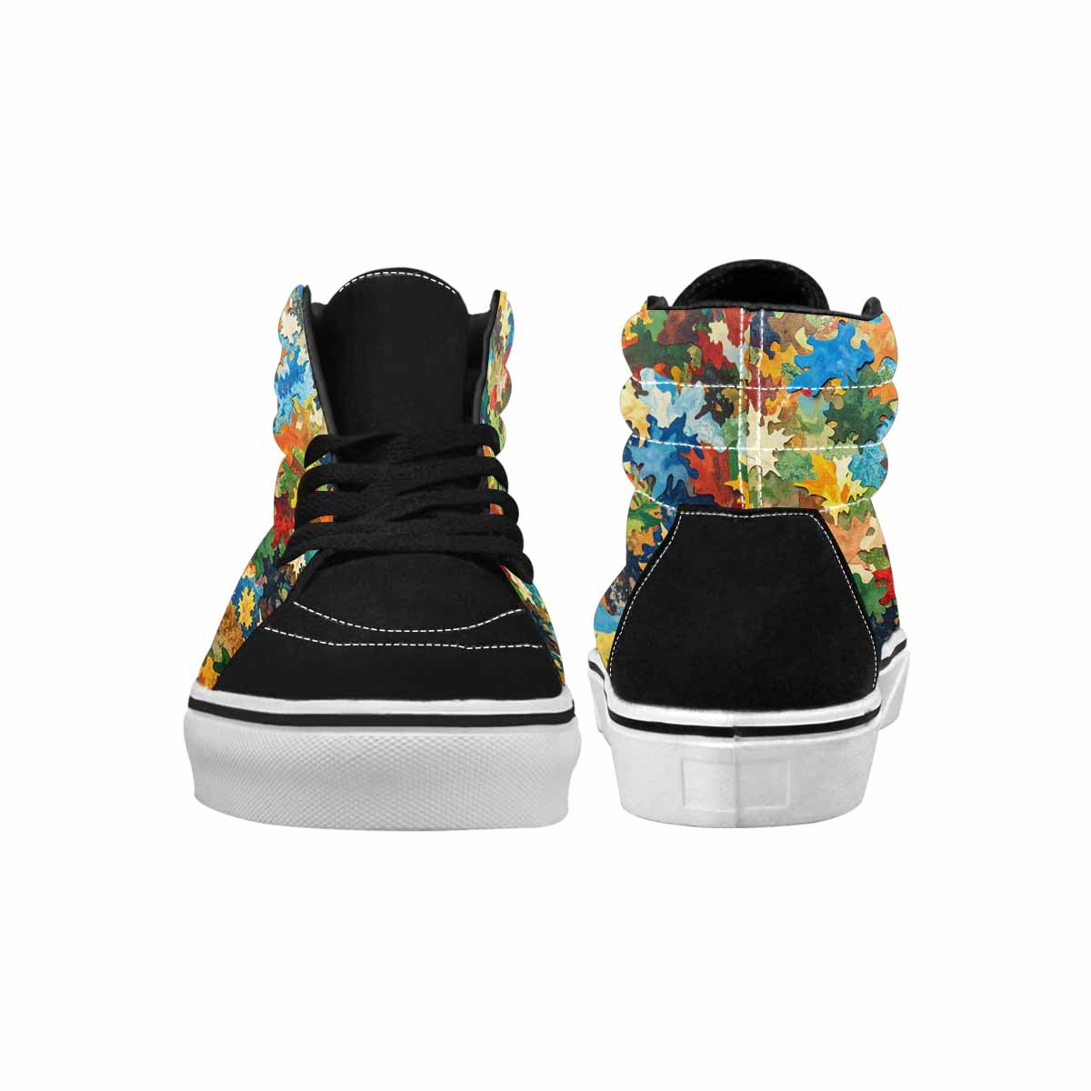 MEN'S Camo Patches High Top Canvas Grunge Custom Shoes