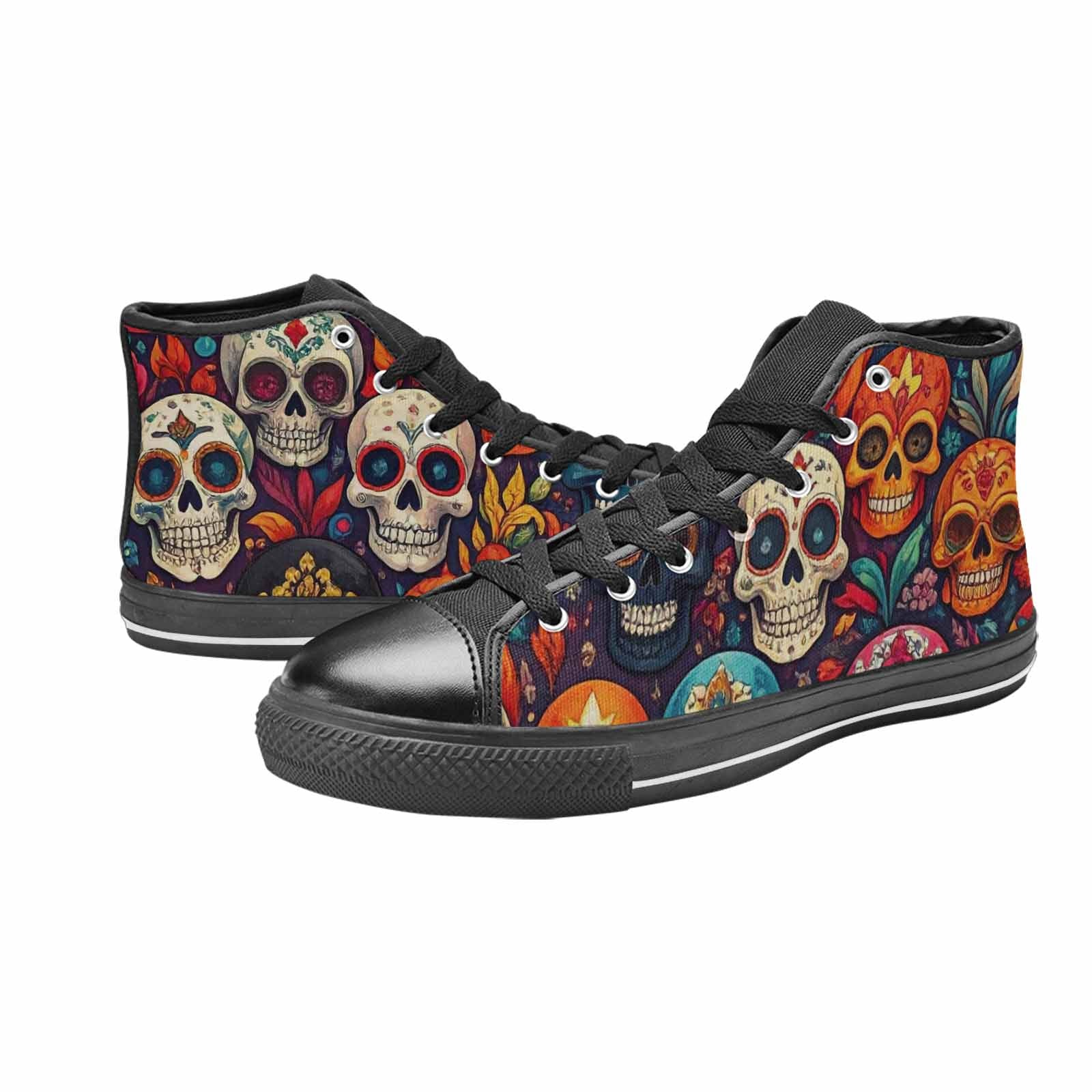 MEN'S Skull High Top Canvas Dark Academia Shoes