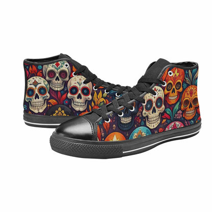 MEN'S Skull High Top Canvas Dark Academia Shoes