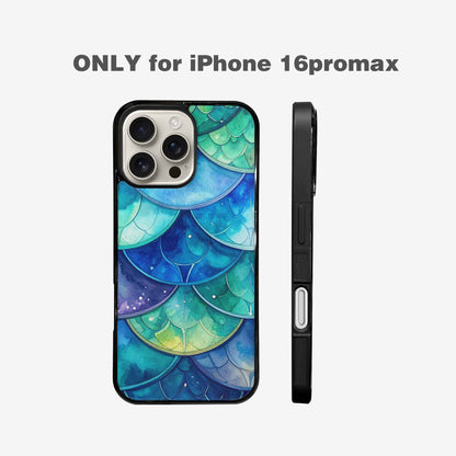 iPhone 16 Pro Max Case — Mermaid Scale, Custom Art Phone Cover