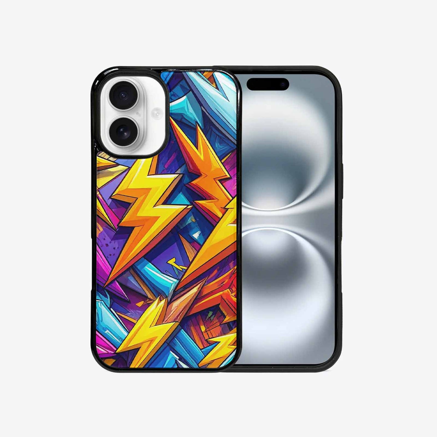iPhone 16 Case — Lightning Bolt Storm Pattern Hundreds Of, Unique Phone Case Design