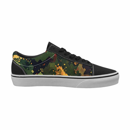 MEN'S Military Camouflage Blotch Canvas Lace-Up Vivid Custom Sneakers