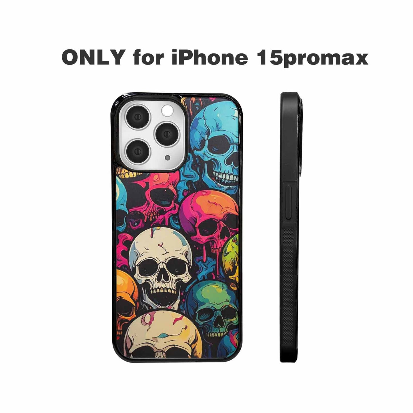 iPhone 15 Pro Max Case — 1000s Of Skulls Digital Camo Drip, Customized Protective Case