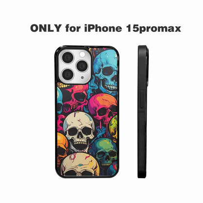 iPhone 15 Pro Max Case — 1000s Of Skulls Digital Camo Drip, Customized Protective Case