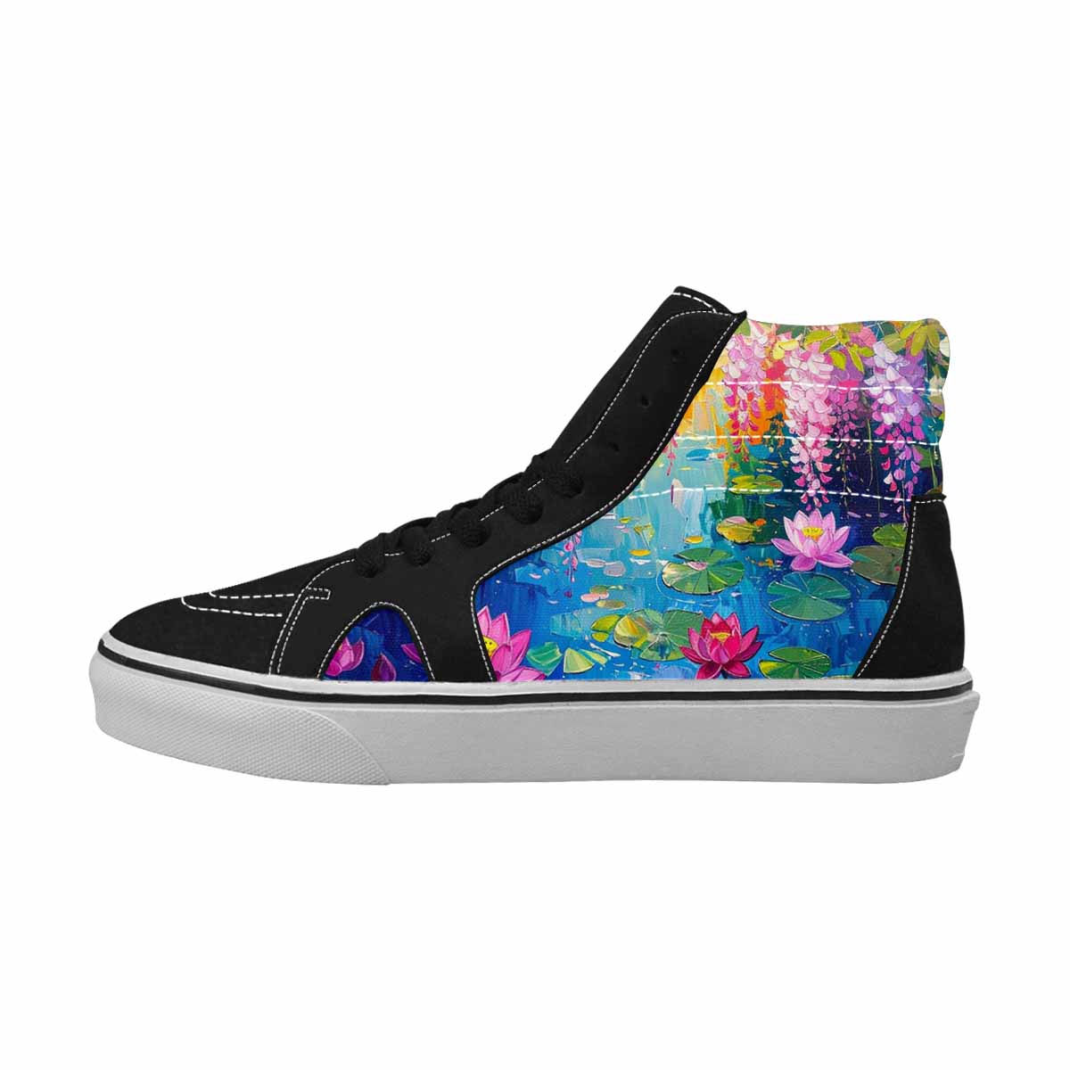 MEN'S Monet Impressionist High Top Canvas Vivid Custom Sneakers