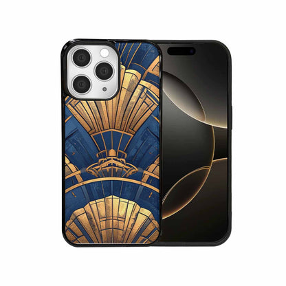 iPhone 15 Pro Max Case — Art Deco Illustration Pattern, Custom Print Case Cover