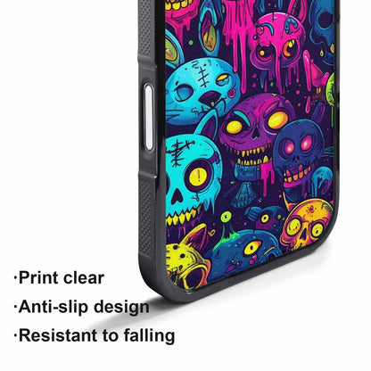 iPhone 17 Pro Case — Mixed Toxic Glow Creature Pattern Cartoon, Custom Designed Case Cover