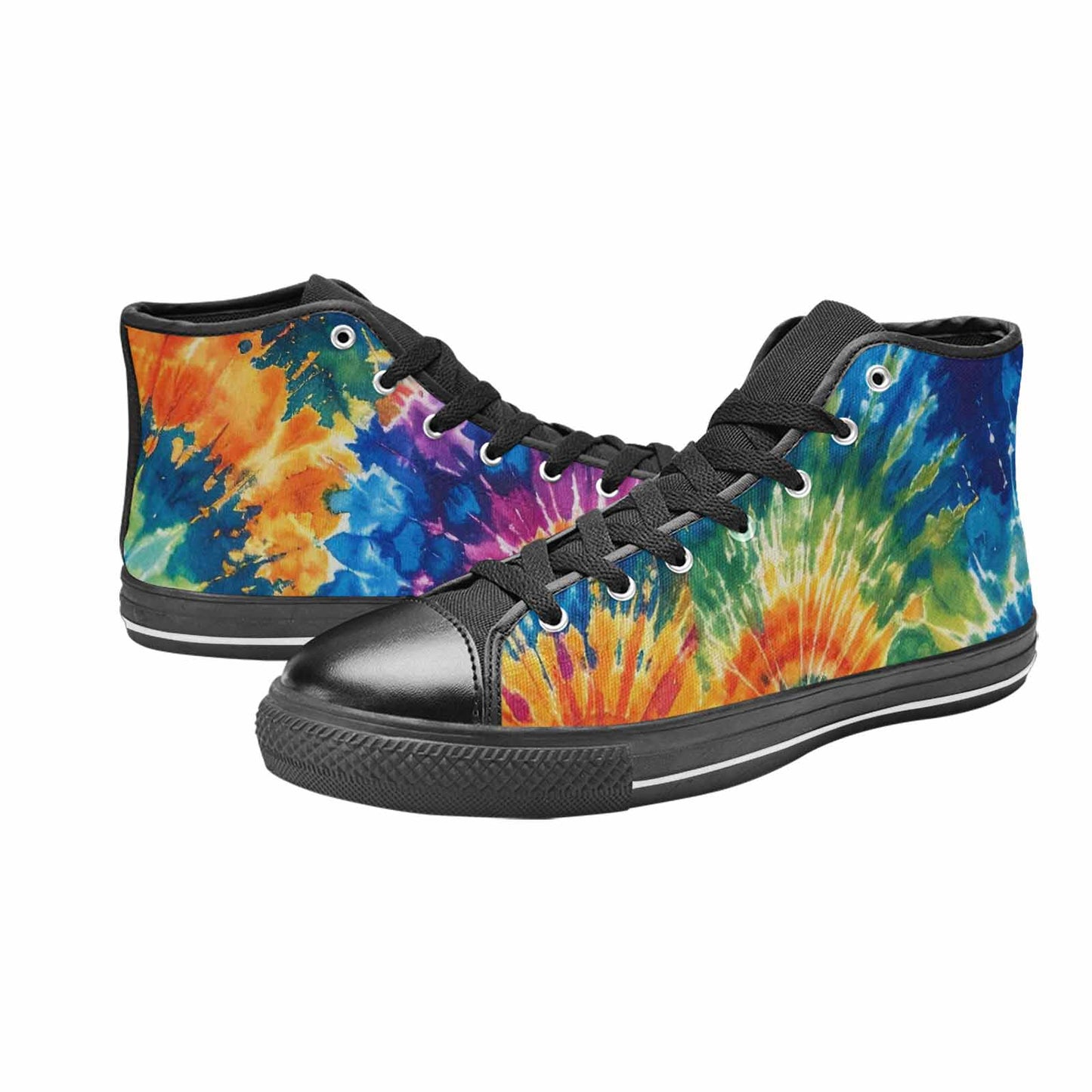 MEN'S Tie Dye Mixed Style High Top Canvas Cottagecore Custom Sneakers