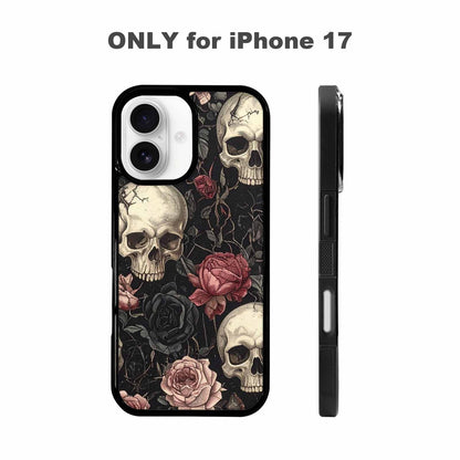 iPhone 17 Case — Skulls Roses And Skulls Gothic Skulls, Custom Designed Case Cover