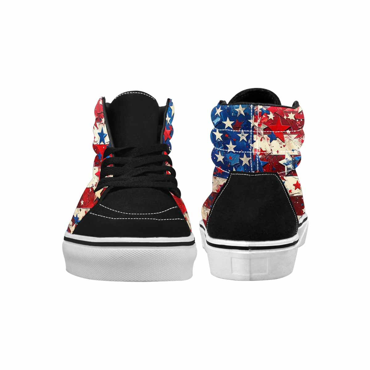 MEN'S Patriotic Stars Stripes High Top Canvas Surreal Custom Shoes