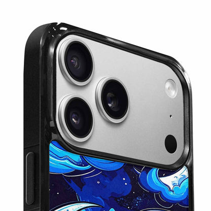 iPhone 17 Pro Max Case — Neon Winter Moon Cartoon Cute, Custom Phone Case