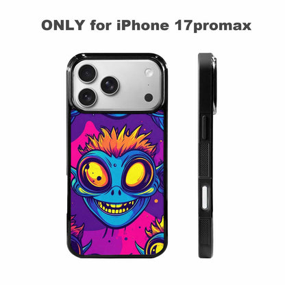 iPhone 17 Pro Max Case — Alien Ufo Cartoon Art Alien Scifi, Unique Phone Case Design