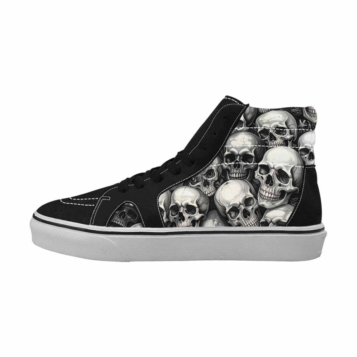 WOMEN'S Skulls - Classic High Top Canvas Vibrant Chaos Shoes